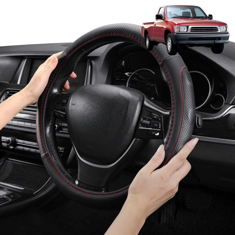 Steering Wheel Cover Pro Extra Layer for Toyota Hilux Single Cab 1997-2005 - Breathable & Anti-Slip - Circle 38 cm