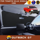 Front Windscreen Sun Shade for Toyota Hilux Single Cab 2005 - 2015 - Standard 150 x 85 cm - Black-1