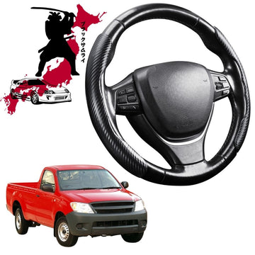Black Samurai Segmented Steering Wheel Cover for Toyota Hilux Single Cab 2005 - 2015