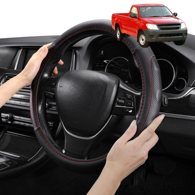Steering Wheel Cover Pro Extra Layer for Toyota Hilux Single Cab 2005-2015 - Breathable & Anti-Slip - Circle 38 cm