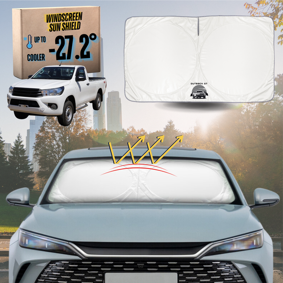 Front Windscreen Sun Shade for Toyota Hilux Single Cab 2015 - Current - Standard 150 x 85 cm