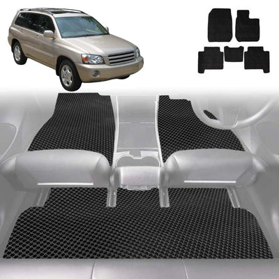 6D Diamond Car Floor Mats for Toyota Kluger 2001 - 2007 (XU20) - Custom-Fit Carpet Liner