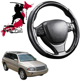 Black Samurai Segmented Steering Wheel Cover for Toyota Kluger 2001 - 2007 (XU20)