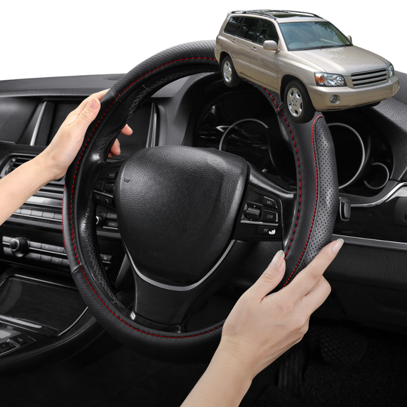 Steering Wheel Cover Pro Extra Layer for Toyota Kluger 2001-2007 (XU20) - Breathable & Anti-Slip - Circle 38 cm