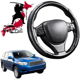 Black Samurai Segmented Steering Wheel Cover for Toyota Kluger 2007 - 2013 (XU40)