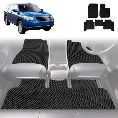 6D Diamond Car Floor Mats for Toyota Kluger 2014 - 2020 (XU50) - Custom-Fit Carpet Liner