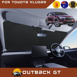 Front Windscreen Sun Shade for Toyota Kluger 2014 - 2020 (XU50) - Standard 150 x 85 cm - Black