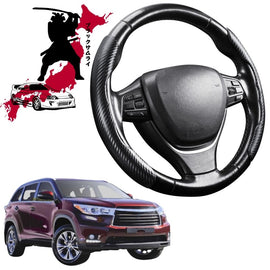 Black Samurai Segmented Steering Wheel Cover for Toyota Kluger 2014 - 2020 (XU50)