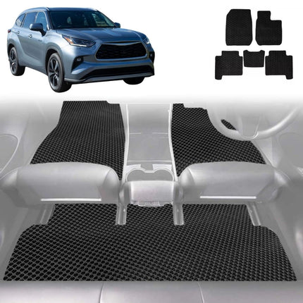 6D Diamond Car Floor Mats for Toyota Kluger 2021 - Current (XU70) - Custom-Fit Carpet Liner
