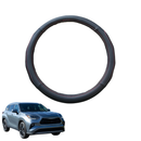 Steering Wheel Cover for Toyota Kluger 2021 - Current (XU70)  - Black Microfiber Leather - Circle 38 cm-1