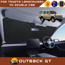 Front Windscreen Sun Shade for Toyota LandCruiser 70 Double Cab 2014 - Current - Standard 150 x 85 cm - Black-1