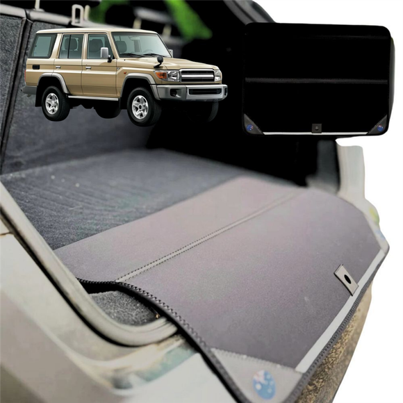 Rear Cargo Boot Bumper Protector for Toyota LandCruiser 70 Double Cab 2014 - Current - Standard (72 x 55) - Black