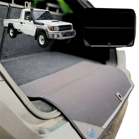 Rear Cargo Boot Bumper Protector for Toyota LandCruiser 70 Single Cab 2012 - Current - Standard (72 x 55) - Black