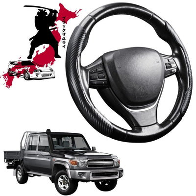 Black Samurai Segmented Steering Wheel Cover for Toyota LandCruiser 79 Series Double Cab 2012 - Current