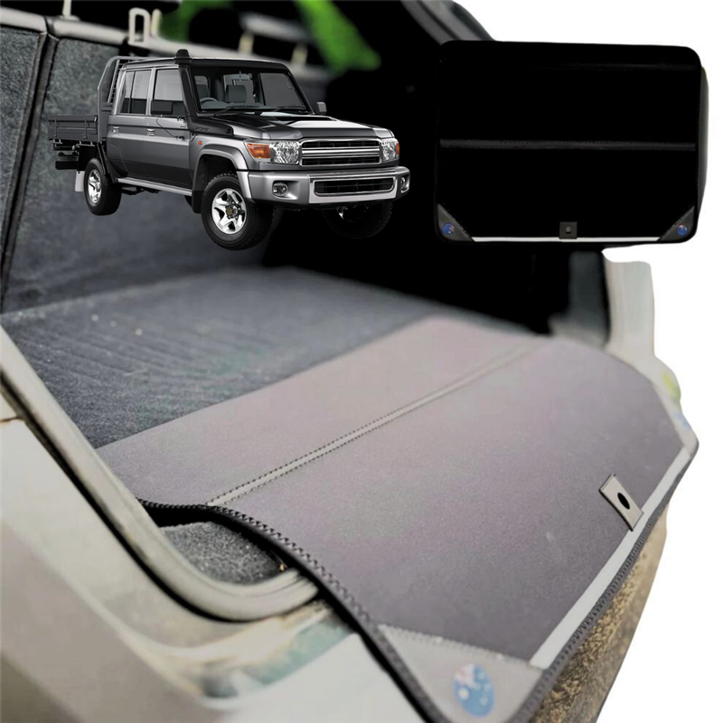 Rear Cargo Boot Bumper Protector for Toyota LandCruiser 79 Series Double Cab 2012 - Current - Standard (72 x 55) - Black