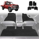 6D Diamond Car Floor Mats for Toyota LandCruiser 79 Series Single Cab 2012 - Current - Custom-Fit Carpet Liner-1