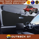 Front Windscreen Sun Shade for Toyota LandCruiser 79 Series Single Cab 2012 - Current - Standard 150 x 85 cm - Black-1