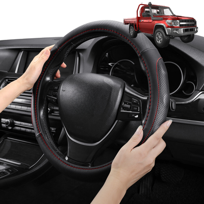Steering Wheel Cover Pro Extra Layer for Toyota Landcruiser 79 Series Single Cab 2012 - Current - Breathable & Anti-Slip - Circle 38 cm