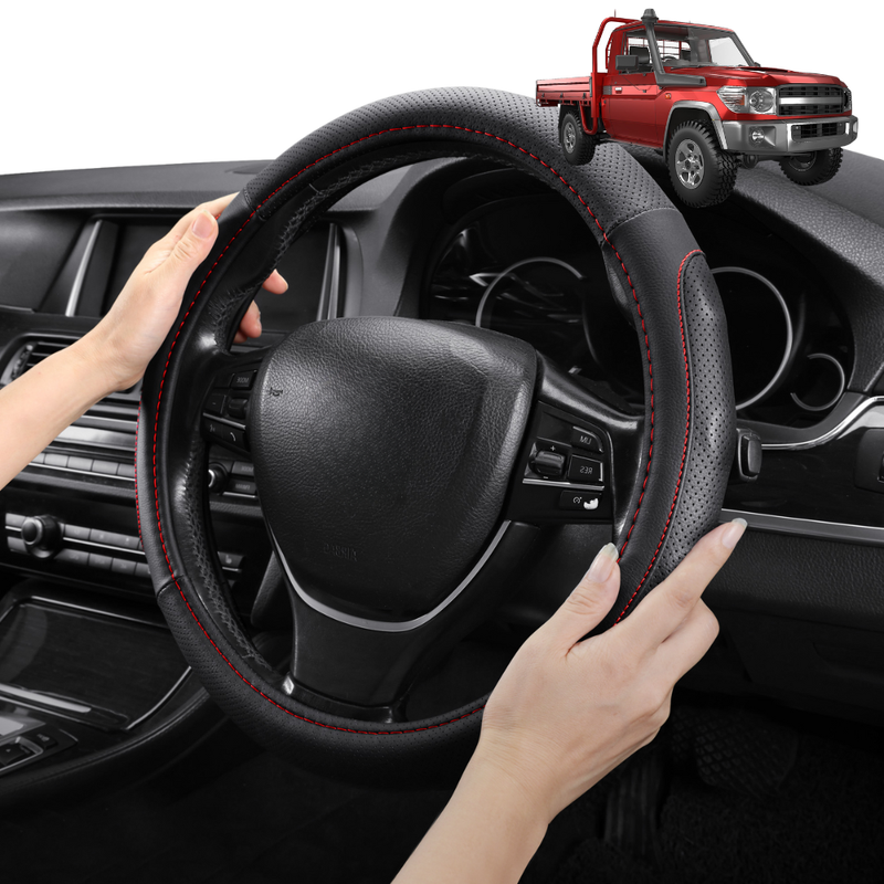 Steering Wheel Cover Pro Extra Layer for Toyota LandCruiser 79 Series Single Cab 2012 - Current - Breathable & Anti-Slip