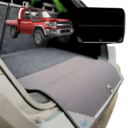Rear Cargo Boot Bumper Protector for Toyota LandCruiser 79 Series Single Cab 2012 - Current - Standard (72 x 55) - Black
