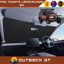 Front Windscreen Sun Shade for Toyota LandCruiser 80 1990 - 1998 - XL 160 x 100 cm - Black-1