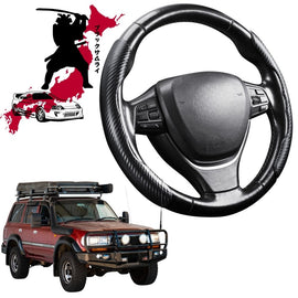 Black Samurai Segmented Steering Wheel Cover for Toyota LandCruiser 80 1990 - 1998