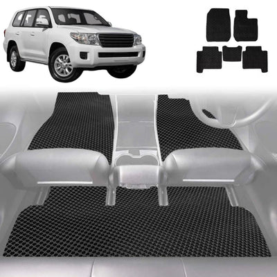 6D Diamond Car Floor Mats for Toyota LandCruiser 200 2012 - 2021 (GX GXL) - Custom-Fit Carpet Liner