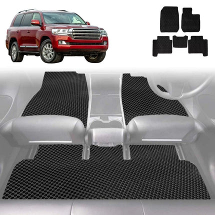 6D Diamond Car Floor Mats for Toyota LandCruiser 200 2012 - 2021 (Sahara) - Custom-Fit Carpet Liner