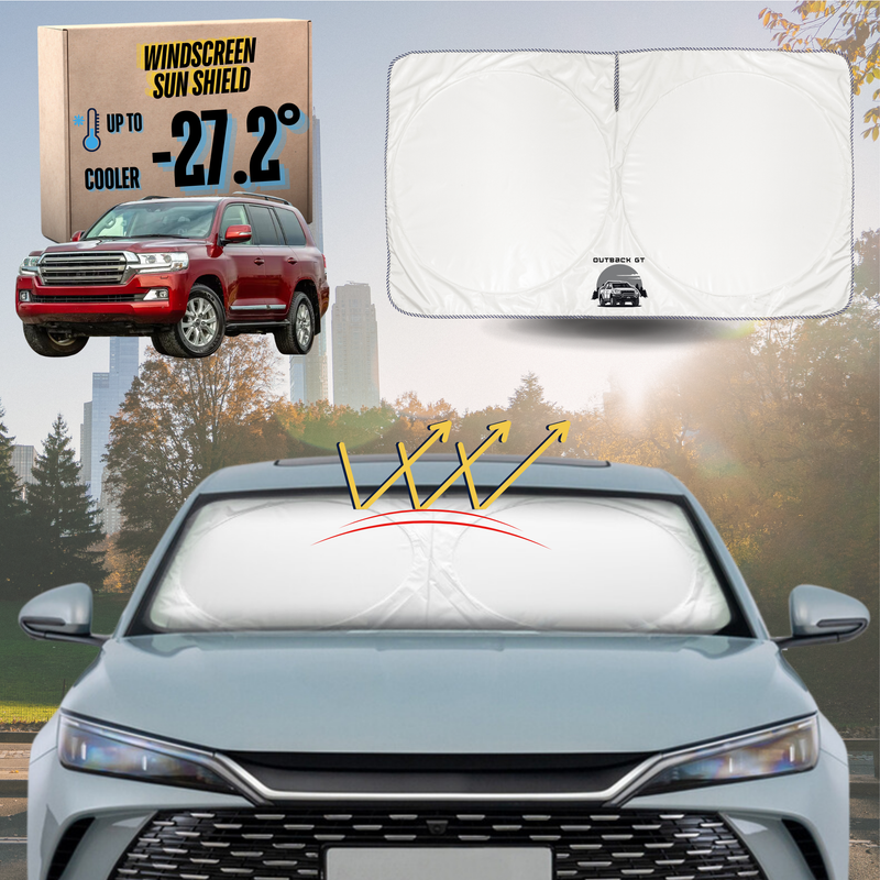Front Windscreen Sun Shade for Toyota LandCruiser 200 2012 - 2021 (Sahara) - XL 160 x 100 cm
