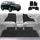 6D Diamond Car Floor Mats for Toyota LandCruiser 300 2021 - Current - Custom-Fit Carpet Liner-1