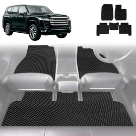 6D Diamond Car Floor Mats for Toyota LandCruiser 300 2021 - Current - Custom-Fit Carpet Liner
