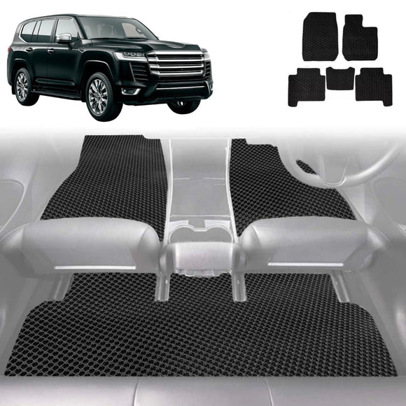 6D Diamond Car Floor Mats for Toyota LandCruiser 300 2021 - Current - Custom-Fit Carpet Liner