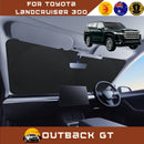 Front Windscreen Sun Shade for Toyota LandCruiser 300 2021 - Current - XL 160 x 100 cm - Black-1