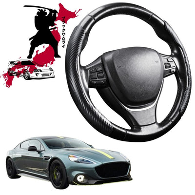 Black Samurai Segmented Steering Wheel Cover for Aston Martin V8 Rapide 2010 - 2020