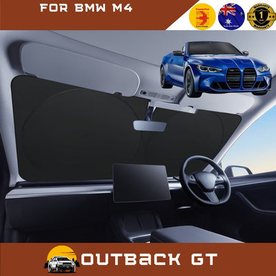 Front Windscreen Sun Shade for BMW M4 2021 - Current (G82 G83) - Standard 150 x 85 cm - Black