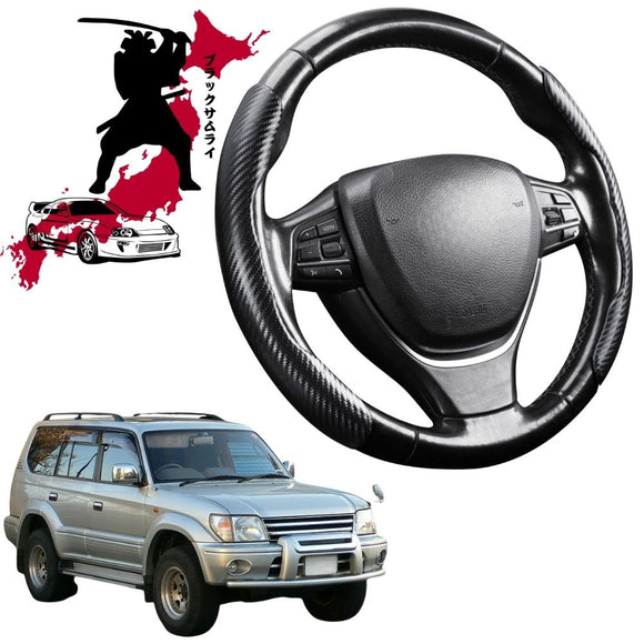 Black Samurai Segmented Steering Wheel Cover for Toyota Prado 1996 - 2003 90 Series