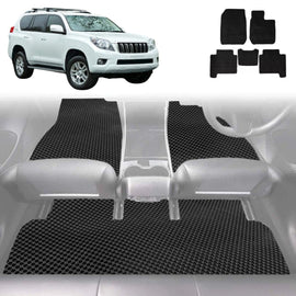 6D Diamond Car Floor Mats for Toyota Prado 2009 - 2013 (J150) - Custom-Fit Carpet Liner