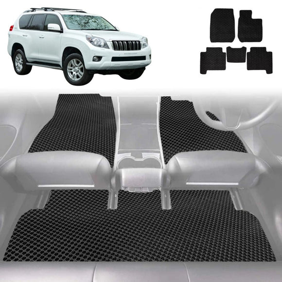 6D Diamond Car Floor Mats for Toyota Prado 2009 - 2013 (J150) - Custom-Fit Carpet Liner