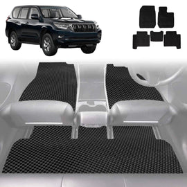 6D Diamond Car Floor Mats for Toyota Prado 2013 - 2024 (J150) - Custom-Fit Carpet Liner