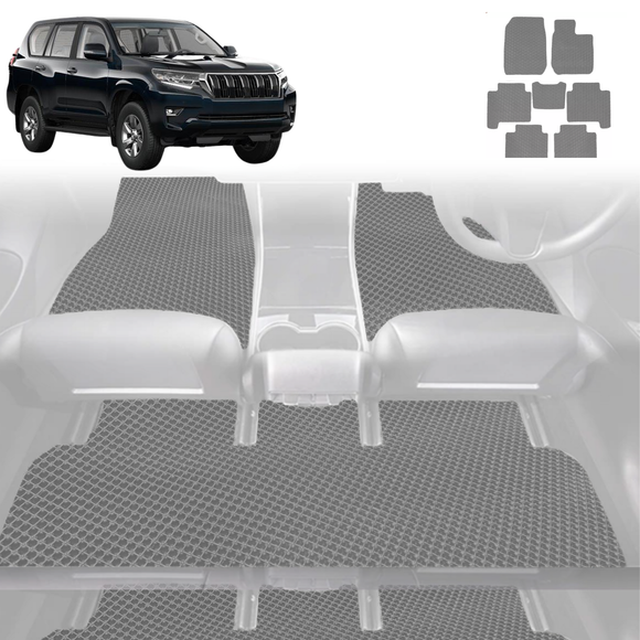 6D Diamond Car Floor Mats for Toyota Prado 2013 - 2024 (J150) - Custom-Fit Carpet Liner