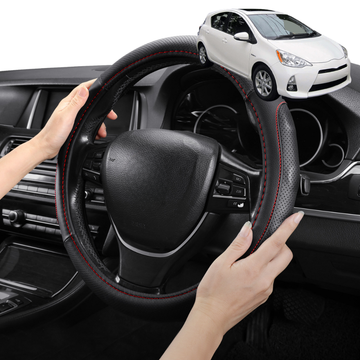 Steering Wheel Cover Pro Extra Layer for Toyota Prius C 2012-2020 NHP10 - Breathable & Anti-Slip - Circle 38 cm