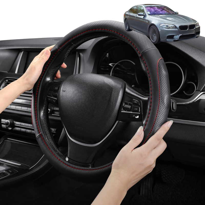 Steering Wheel Cover Pro Extra Layer for BMW M5 2011-2016 (F10) - Breathable & Anti-Slip - Circle 38 cm