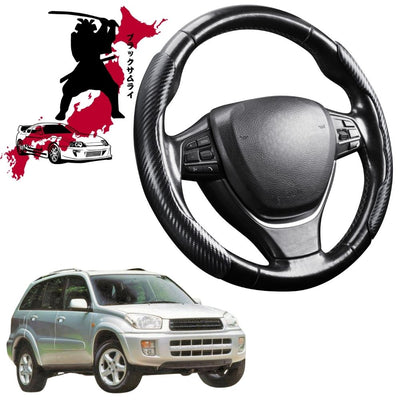 Black Samurai Segmented Steering Wheel Cover for Toyota RAV4 1994 - 2000 4-Door (XA10)