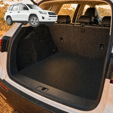 6D Diamond Car Boot Cargo Mat for Toyota RAV4 2006 - 2012 (XA30) - Heavy Duty Carpet Liner - All-Weather Resistance - Easy to use - Odorless Material - Black & Grey