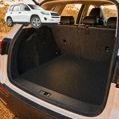 6D Diamond Car Boot Cargo Mat for Toyota RAV4 2006 - 2012 (XA30) - Heavy Duty Carpet Liner - All-Weather Resistance - Easy to use - Odorless Material - Black & Grey