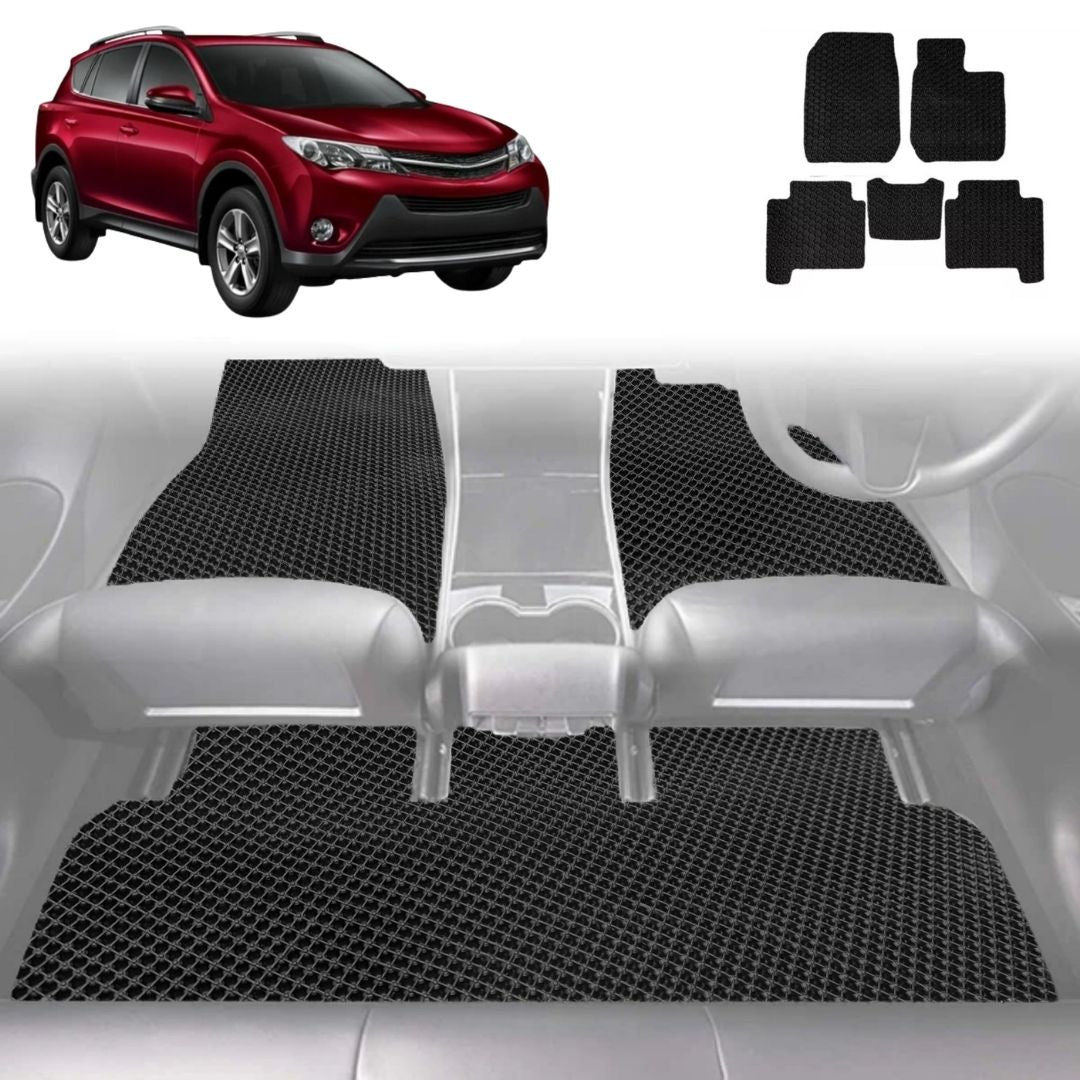 6D Diamond Car Floor Mats for Toyota RAV4 2012 - 2019 (XA40) - Custom-Fit Carpet Liner