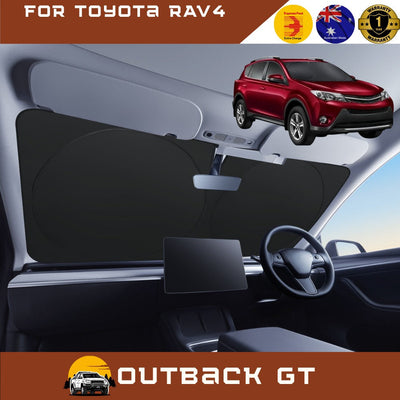 Front Windscreen Sun Shade for Toyota RAV4 2012 - 2019 (XA40) - Standard 150 x 85 cm - Black