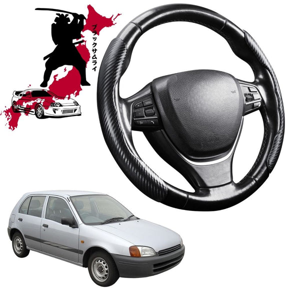 Black Samurai Segmented Steering Wheel Cover for Toyota Starlet 1996 - 1999 (P90)
