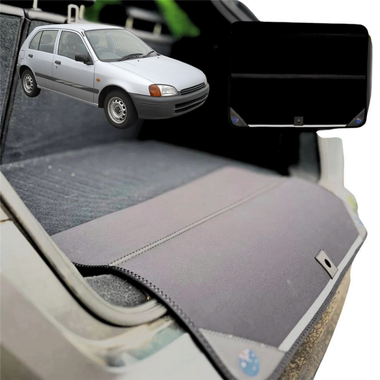Rear Cargo Boot Bumper Protector for Toyota Starlet 1996 - 1999 (P90) - Standard (72 x 55) - Black