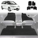 6D Diamond Car Floor Mats for Toyota Tarago 2006 - 2020 (Estima) 8 Seater - Custom-Fit Carpet Liner-1